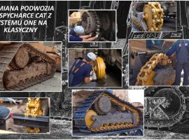 Replacement of the undercarriage in the CAT D6 dozer